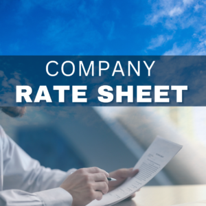 Rate Sheet Template