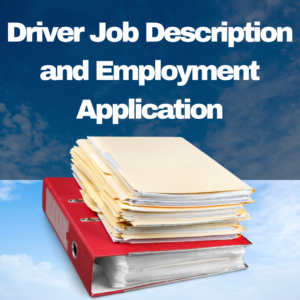 Driver Job Description l Employment Application (Bundle Deal)